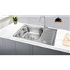 Omeere, 66 x 42 x 18, lavello da cucina, in acciaio inox 304, spessore del materiale: 0,8 mm, lavello, lavello, lavello da incasso, rettangolare, 1 vasca, piccola cucina (superficie inclinata a