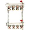 ROOwarMer Collettore riscaldamento a 2 3 4 5 6 7 8 circuiti per tubo pex collettore termosifoni - collettore riscaldamento radiatore con valvola (4 circuiti)