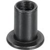 QUARKZMAN M6x12mm Dado Esagonale Testa Cava Inserto Dado Post Ghiera Nero Ossido 10pz