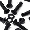 Caterpillar Red 20 x Dadi e bulloni svasati a croce in polipropilene neri, M5 x 20 mm, rondelle, plastica, resistenti ad acqua, corrosione e agenti chimici