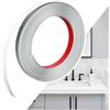 KMDZDZGS Modanature decorative autoadesive in PVC, 10 m, listello decorativo flessibile, per porte, finestre, piastrelle, pareti, specchi, soffitto, armadio (bianco, 10 mm x 10 m)