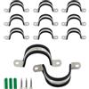Flomore 20 fascette stringicavo in gomma M30, fascette stringitubo in acciaio inox 304, con viti autofilettanti e tasselli da parete in plastica