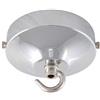ElekTek Rosone lampadario con gancio, concavo, diametro 100 mm - Per il montaggio di lampade e lampadari - Finiture metalliche e verniciatura a polvere Cromo