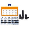 Bestgle Set di 450 viti Phillips con testa svasata e pulsante, M2 M2.5 M3, in acciaio inox nero, per computer portatili e apparecchiature elettriche