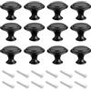WAONIQ 12 bottoni per cassetti, cassetti, 29 mm, a forma di fungo, per cassetti, armadi, armadi, con 12 viti