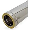 ODM Termobrico Tubo doppia parete in acciaio inox coibentato per canne fumarie 25cm -Varie Misure- (ø250/300)