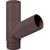 INEFA Deviatore per pluviale 60 gradi 100mm/100mm Marrone scuro | Accessorio in plastica per smaltimento acque piovane, montaggio a incastro facile, Made in Germany