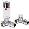 22.5 Team Controls Team Controls - Valvola termostatica angolare per termosifone e portasciugamani TRV, con detentore, cromata, 15 mm x 1/2
