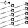 Kahaybeall 10 Pezzi Fascette Stringitubo 32-40 mm 1 in Acciaio Zincato con Viti Prigioniere e Tasselli, Rivestimento in Gomma Antivibrazione, Fascetta Inserto Ammortizzante, Supporto per Tubi (32-40 mm 1)