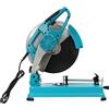 WOLEGM Sega da taglio in metallo, 2800 W, 3800 giri/min, con angolo di taglio (0-45°), per ferro angolare, acciaio, acciaio e profili in alluminio, blu