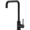 GALYON IMEX - Rubinetto da cucina con design moderno, corpo in ottone, cartuccia ceramica Ø35 mm, installazione facile (nero opaco)