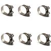 Annakideya Confezione da 6 fascette stringitubo in acciaio inox 304 a vite senza fine, clip per tubi, 40-43 mm