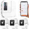 DAYTEE Daytech Allarme Intelligente per Anziani WiFi Tuya,Pulsante Salvavita Anziani,Per le persone che hanno bisogno di essere assistite a domicilio (Bianco 3-1)