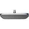 Bernstein Soffione a pioggia D2201E quadrato - 30 x 21 cm - anti-calcare - colore selezionabile, Colore:Chrom/Schwarz matt