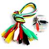 Greacesrio Cavi con pinza a coccodrillo, 10 Pezzi Cavi di misurazione da 50 cm, Cavi a filo con morsetti, Puntali con Morsetti a Coccodrillo Set Cavo di Test Isolato Clip a Doppia Punta