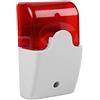 Generic Sirena Stroboscopica per Allarme Sonoro 12V Cablata con Luce Rossa Lampeggiante Rapida Plastica ABS di Alta qualità per la Sicurezza Domestica e la Protezione Antincendio