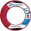 Electraline 10833 Cavo HiFi per casse altoparlanti sezione 2x0,50 mm² - 20 mt - rosso e nero