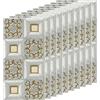 Selling Depot Carta da parati adesiva 3D bianco dorato effetto marmo Premium - Set 10 fogli (60x30cm, 1.8mq) autoadesiva, impermeabile, fonoassorbente - camera, cucina, bagno, pareti fai da te, S10