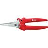 Fumasi 230821S Cesoie Multiuso in Acciaio Inossidabile Dritta, Rosso/Acciaio, 190 mm