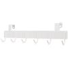 Yzalen Gancio appendiabiti per porta, gancio per porta, bianco, con 6 ganci, in acciaio inox (1, bianco)