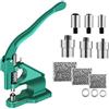Ejoyous Rivettatrice, Macchina Manuale A Pressione Pinza per Occhielli Professionale, Occhiello Punch Machine Occhiellatrice 3 Matrici (6/10 / 12mm) Con 1500 Gommini Occhiello Per Tende Cinture Borse Scarpe
