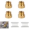 FENGJIAHUI 4 Pezzi Prolunga per Rubinetto da 1/2, Prolunga Doccia Tubo di Estensione del Rubinetto con Filettatura Esterna (ottone, 1/2 pollici x 10 mm(4PCS))