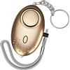 CalMyotis Allarme Personale di Sicurezza di Emergenza - 150dB Sirena Portachiavi Autodifesa di Dispositivo con Torcia LED per Bambini, Donne, Anziani - Molto Forte Suono (Oro)