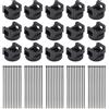 Fukaisu 15pz Base per Fascette Magnetiche con 50 Fascette, Nera Multiuso Porta Cavi Magnetico Gestione dei Cavi per Casa Ufficio Auto