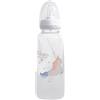CutiePlusU Biberon per adulti in vetro con tappo protettivo, stampa carina, alimentazione senza BPA, tettarella in silicone da 400ml in set con bicchiere con cannuccia Straw-Diamond Unicorn