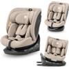 Deryan Cassie i-Size Rotazione 360, Seggiolino Auto 40-150 cm, 0-12 anni (0-36 kg), ISOFIX con Top Tether, Seggiolino Reclinabile 6 Posizioni, 10 Posizioni Poggiatesta, Tessuti Traspiranti (Torrone)
