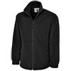 Monogram Giacca in pile con zip integrale, stile classico, ideale per sport, lavoro e tempo libero Black XXXXX-Large