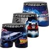 FREEGUN Boxer da uomo Torna al futuro, pantaloncini da uomo, comodi e ultra morbidi (set di 3), Blu/Bianco/Nero 03, XL