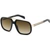 David Beckham Occhiali da Sole DB 7101/S BLACK GOLD/BROWN SHADED 57/18/145 uomo