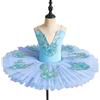 GeRRiT tutù Danza Classica Professionale Blu Tutus Adulto Donne Bambini Bambini Balletto Tutu per Ragazza Pancake Tutu Ballerina Party Ballet Costume,Blu,170