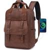SUCIKORIO 40x30x15cm Air France British Airways Zaino da Viaggio Aereo Bagaglio a Mano Volotea, Impermeabile PU Pelle Vintage Zaini Borse da Viaggi Zaino Porta PC 14 Pollici Con Porta USB