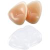 Hestya 2 Paia Bikini Imbottitura di Gel Silicone Inserti di Reggiseno Impermeabile Reggiseno Push UP Rinforzatore del Seno per Cup da A a D, Forma Triangolo (Nudo e Trasparente)
