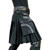 Eauptffy Kilt Scozzese Donna Lungo, Gonna Scozzese Uomo, Kilt Stile Scotland Pieghe Gonna Con Tasche Taglie Forti Tinta Unita Fibbia Regolabile Tradizionale Punk Rock Casual