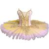 GeRRiT Abito tutù da Balletto per Bambini, Costume da Festa Professionale per Ballerina di Pancake con Piatto per Donne Adulte Bambine Danza Classica,Rosa,160
