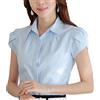 Putaowor Camicia da Lavoro a Maniche Corte Button Down da Donna Azzurro 40
