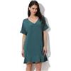 Lovable Copricostume in Viscosa | Caftano con Scollo Profondo e Maniche Corte | Abito da Spiaggia | Beachwear Donna, Verde Mediterraneo 5 - XL