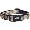 YUDOTE Collari per cani regolabili in nylon nero medio con nastro scozzese Begie scozzese per collo di cani 31-49 cm