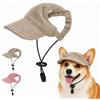 ZoneYan Cappellino Cane, ZoneYan Cappellino da Baseball per Cani e Gatti, Cappello da Sole per Cani con Fori per le Orecchie, Regolabile, Cappello per Animali Domestici Estate, per Cani Piccoli (Kaki, L)