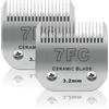 BESTBOMG 2 Pezzi Lama di Ricambio per toelettatura di Cani, Compatibile con Le Serie Heiniger/Moser Max45/Andis/A5 Tosaerba per Cani, Taglia 7FC 1/8(3,2mm) Lunghezza di Taglio