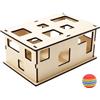 Kaslaider Scatola Interattiva per Gatti 2-in-1 Puzzle di Talpe Gioco di Caccia Automatico 30x20x13CM