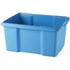 SUNDIS Scatola portaoggetti da 30L, Blu, L.46,5XL.36,5X H23cm, in plastica Riciclata, impilabili, Ideale per l'officina, Il bricolage o Il Trasporto