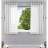 Gardinenbox 61000CN - Set di 2 tende trasparenti per soggiorno, in voile, con chiusura a nastro, 175 x 140 cm (altezza x larghezza), colore bianco