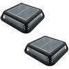 Lumisky Set di 2 fari solari da giardino quadrati da tavolo con markup LED bianco caldo 2 x QUADRY 12 x 12 cm
