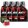 Motul Kit Tagliando Olio Motul 300V 10W40 + Filtro Per Honda CB350 F F1�1973>1974