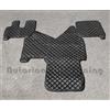 F-Core TAPPETI + COPRICOFANO IN ECOPELLE NERO PER IVECO STRALIS AS AUTOMATICO 2007 2012