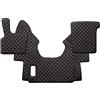 F-Core COPPIA TAPPETI + COPRICOFANO IN ECOPELLE NERO E ROSSO DAF XF 95 AUTOMATICO